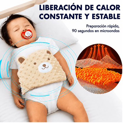 CalmaOsito™ Faja Térmica de Semillas para Aliviar los Cólicos y Gases de tu Bebé