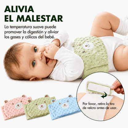 CalmaOsito™ Faja Térmica de Semillas para Aliviar los Cólicos y Gases de tu Bebé
