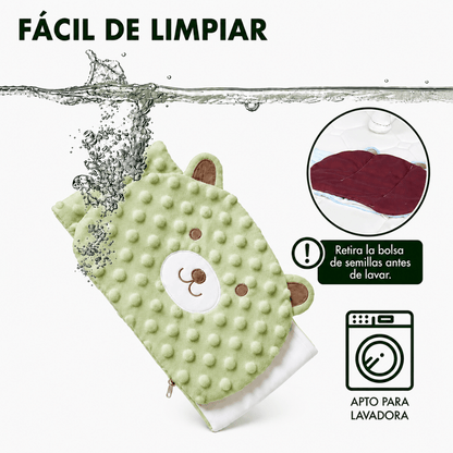 CalmaOsito™ Faja Térmica de Semillas para Aliviar los Cólicos y Gases de tu Bebé