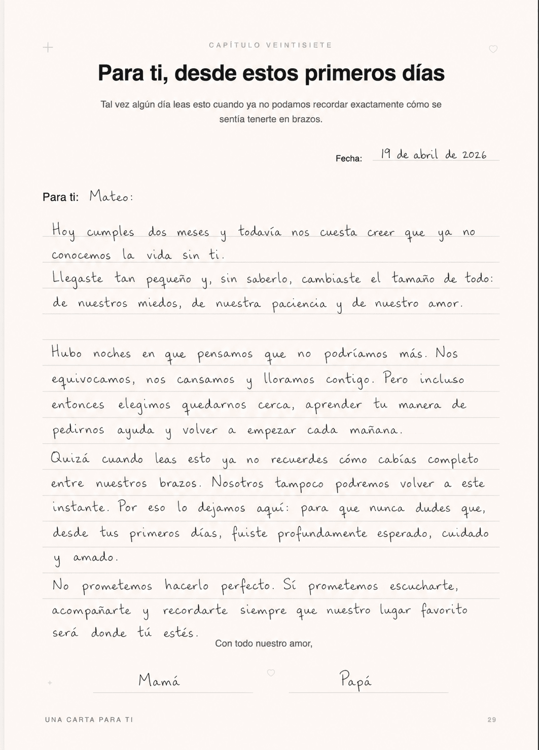 Página interior del álbum Nestia